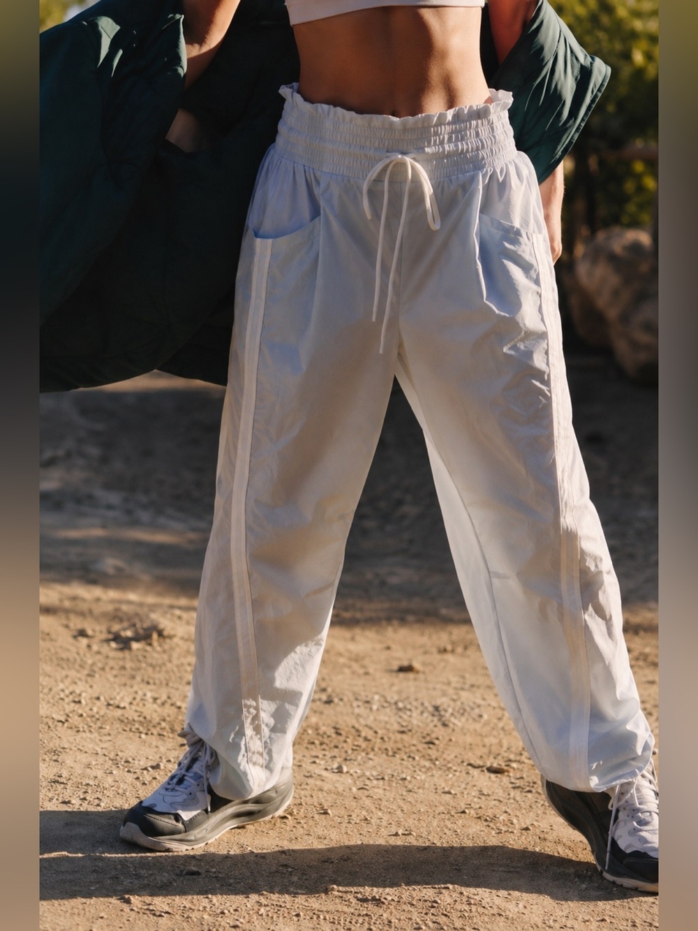 Free People FP Movement Champ Is Here Track Pants Artic Snow S/P